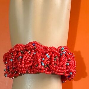 Fashion jewelry seed beads chunky braided bracelet adjustable